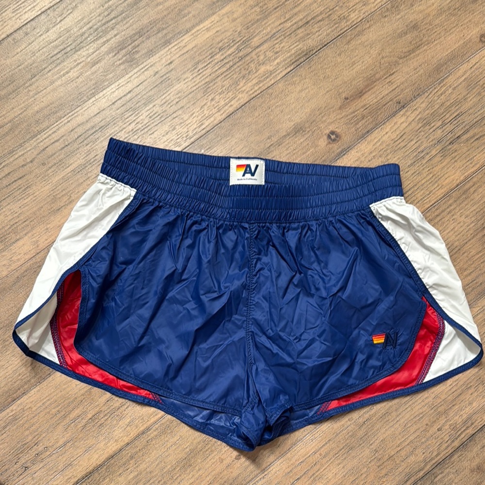 Aviator Nation Women’s Navy and White Athletic Shorts